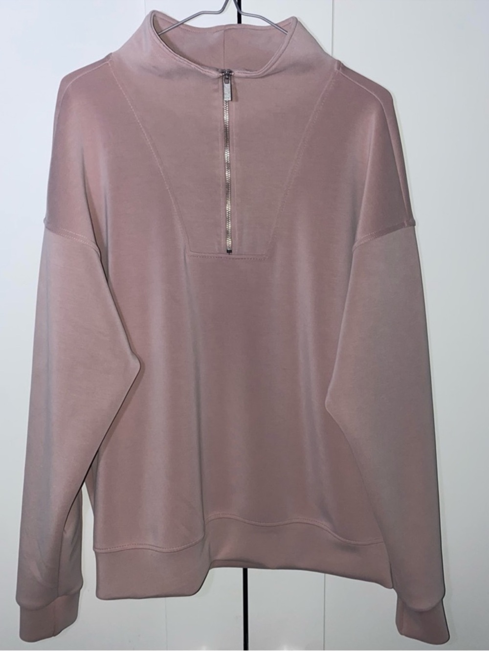 Oraki Modaluxe Quarter-Zip Sweatshirt Large Dusty Rose